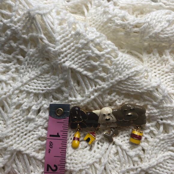 Vintage Puppy Dog Pals Dangly Charms Brooch Pin Labradors? - Picture 3 of 7